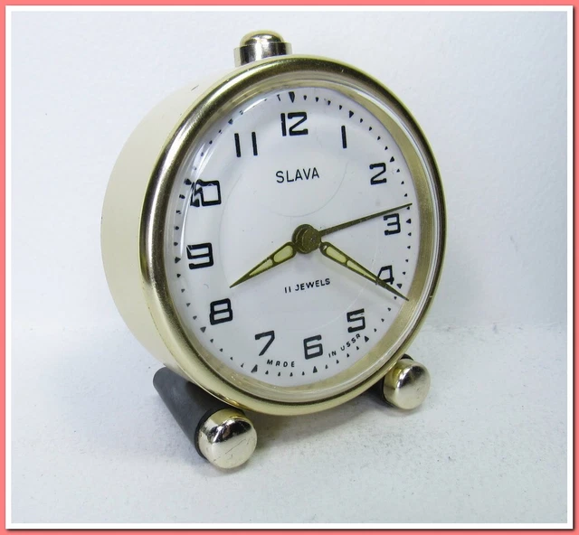 Ancien réveil SLAVA, mécanique, déco vintage année 1980, L'URSS #313231