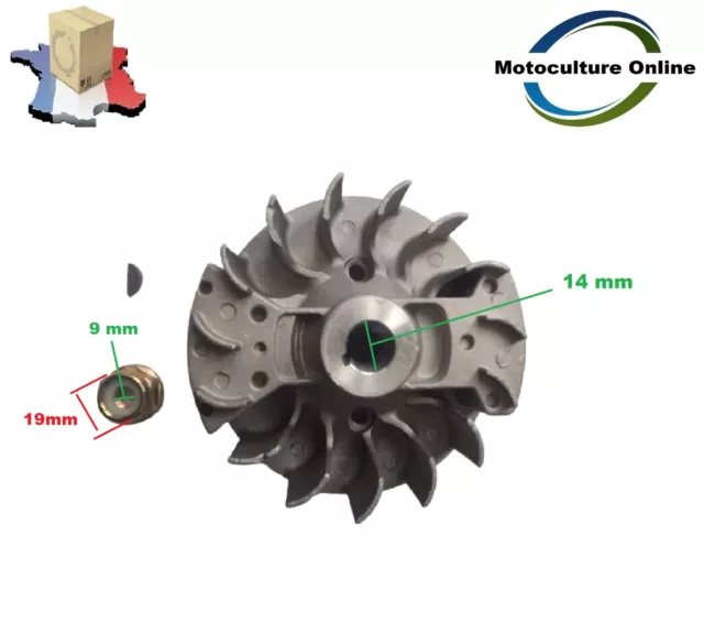 Volant moteur magnétique d' Inertie pour Débroussailleuse Thermique 2