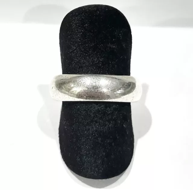 925 Bague en Argent, Anneau Bande, Gr. 57, 6 MM Large, Unisexe, Bon État