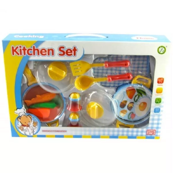 Set Da Cucina Per Bambini Con Pentole E Mestoli + Accessori Cucina