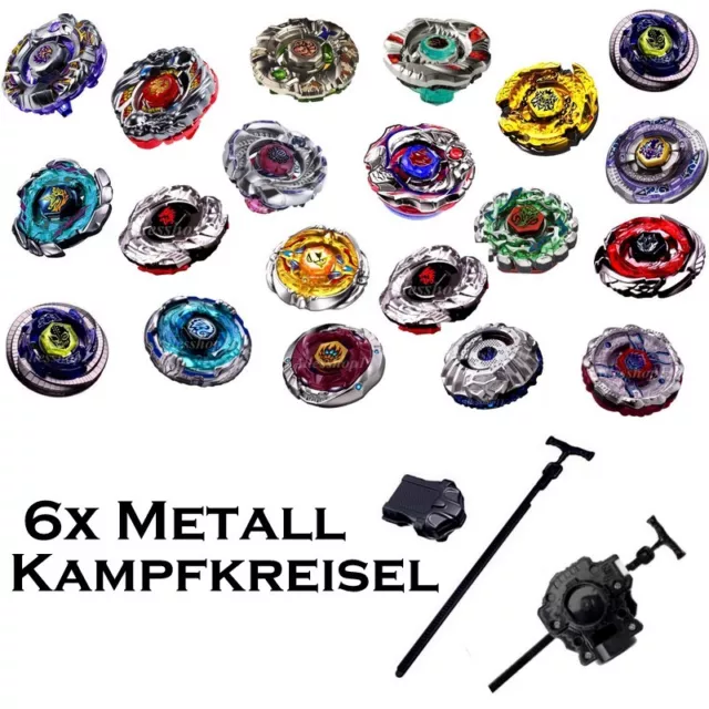 ZUFALL 6er -Sets Kreisel für Beyblade Metal Fusion Arena Beyblades 4D Galaxy