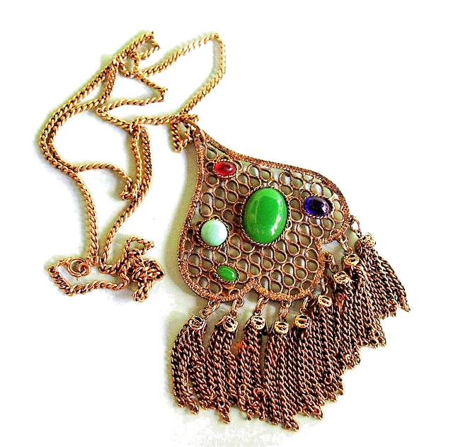 Pendentif Porte-photo / Miroir Ancien - Métal Argenté - Années 1930/40 - Occasion En Bon état