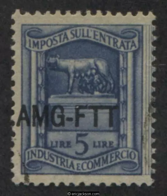 Trieste Industry & Commerce Revenue Stamp, FTT IC53c left stamp, used, VF