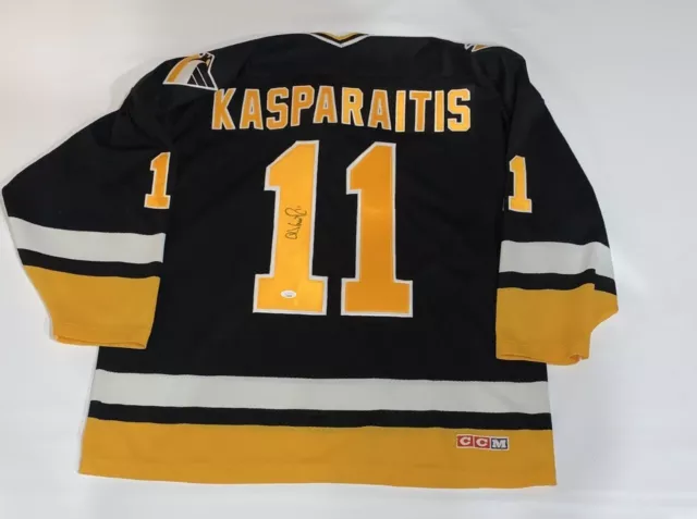 Darius Kasparaitis Signed Reebok New York Islanders Jersey Licensed Jsa Coa