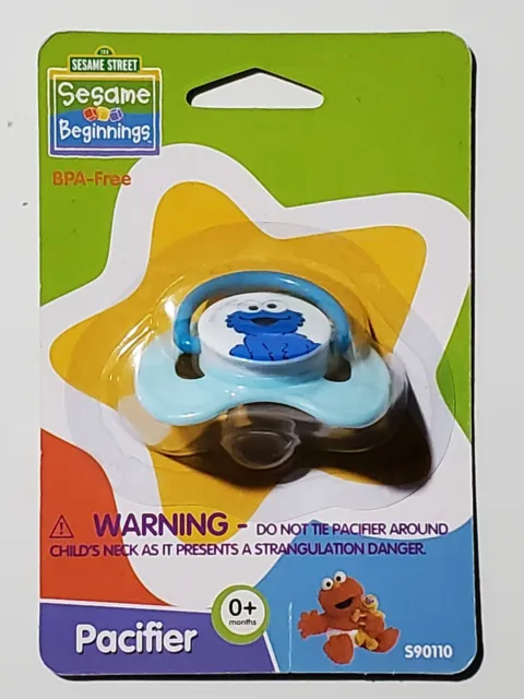 Sesame Street Pacifier Blue Cookie Monster BPA Free 2022