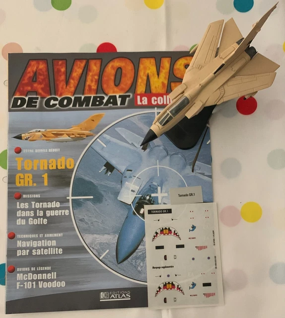 Avion de Combat Métal 1/100° Atlas PANAVIA Tornado GR.1 + Fascicule + Décals