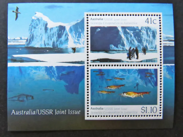 Australian Decimal Stamps:1990 Scientific Co-op in Antarctica Mini Sheet MNH