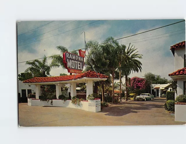 Postcard Ramona Motel San Diego California USA