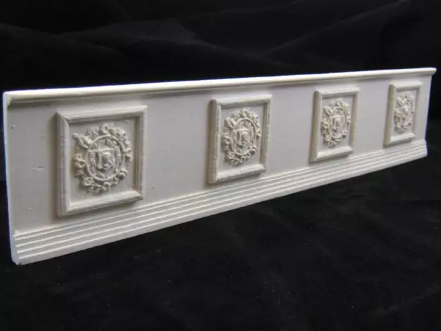Wainscot Panel  dollhouse wall cast miniature UMWC3 1pc 1/12 scale plaster resin