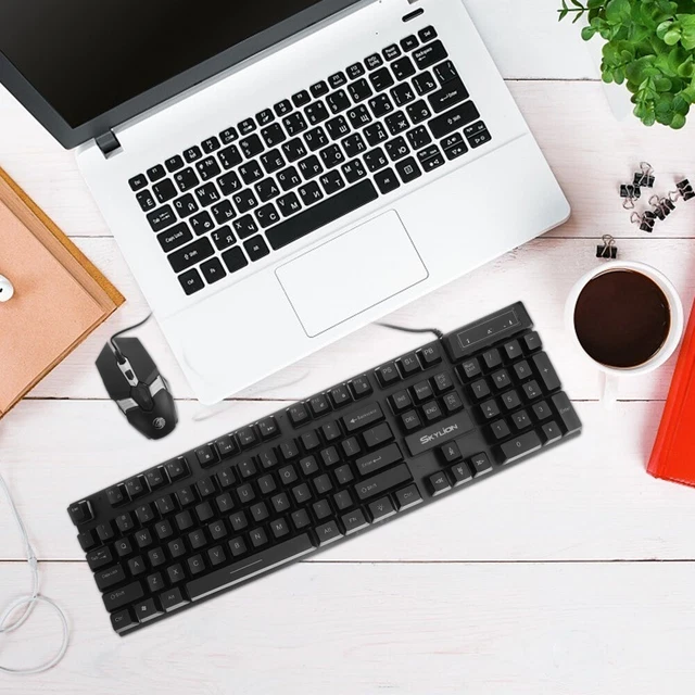 Combo Clavier Et Souris Sans Fil LeadsaiL - Clavier Compact UK QWERTY, Souris Silencieuse, 2.4G, 10 M, Pour Windows/Mac, Ergonomique - 10
