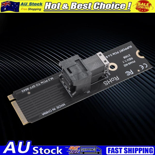 M.2 NVME To U.2 Converter Card Mkey PCIeX4 M.2 PCIe To SFF8643 (Horizontal)