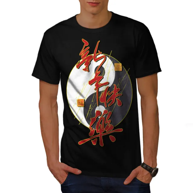 Wellcoda Chinese Year Mens T-shirt, Celebration Graphic Design Printed Tee