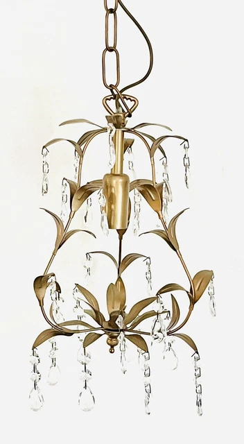 LAURA ASHLEY Antik Gold Kristall LVENHAM KERLEUCHTER Decken ANHÄNGER Licht LAMPE