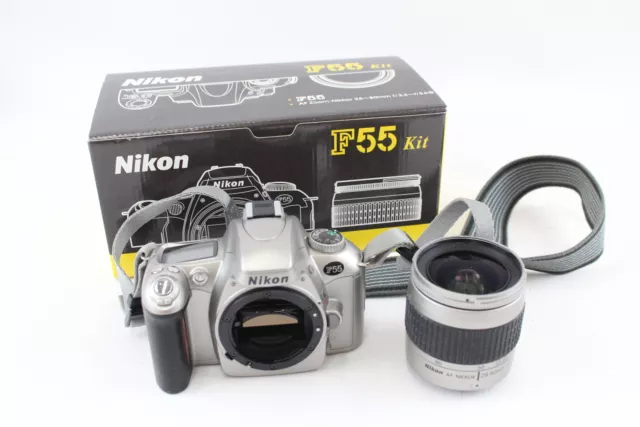 Nikon F55 Kit SLR FILM CAMERA w/ Nikon AF Nikkor 28-80mm mechanically WORKING