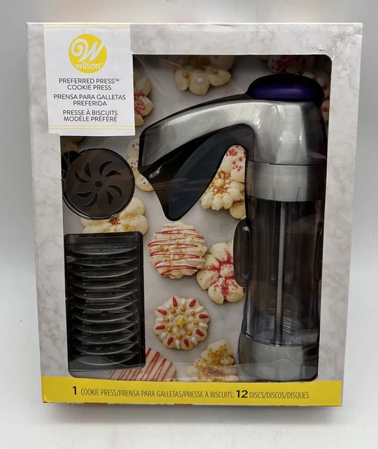Wilton Preferred Press: 12 prensa de galletas de acero inoxidable diseño de disco único 2104
