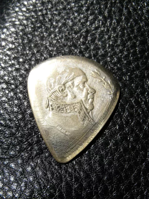 HANDMADE GENUINE VINTAGE SILVER PESO COIN GUITAR PICK!!! (ZZ TOP!!! Billy G!!!)