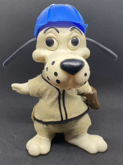 Vintage Rox Des of Fla Baseball Dog Bank Hard Plastic Blue Cap Glove 1971 AS IS