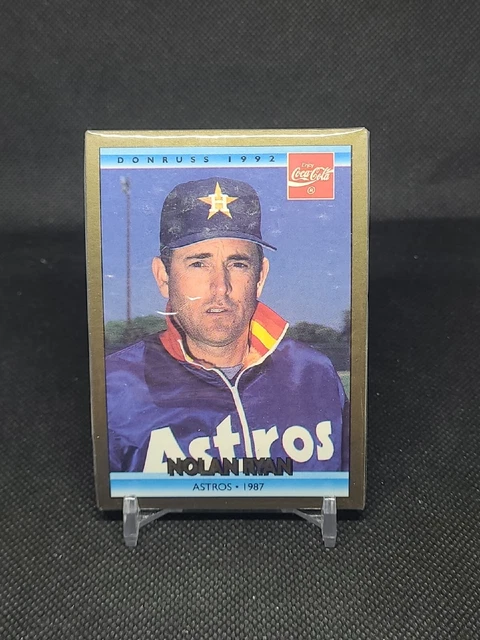 1992 Donruss Coca-Cola Coke NOLAN RYAN Astros 1987 #21 HOF - Sealed
