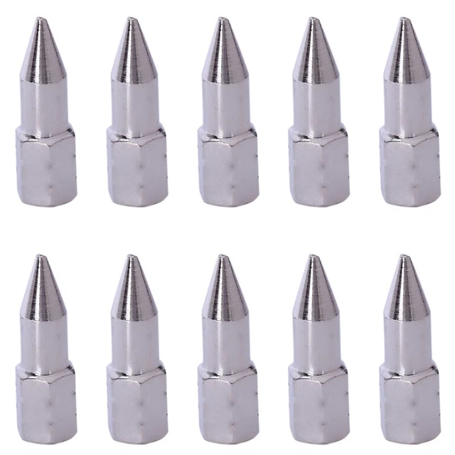 10 pz Accoppiamento Ugello Grasso Conico Diametro Filo Femmina 9 mm Argento CoJ5E2