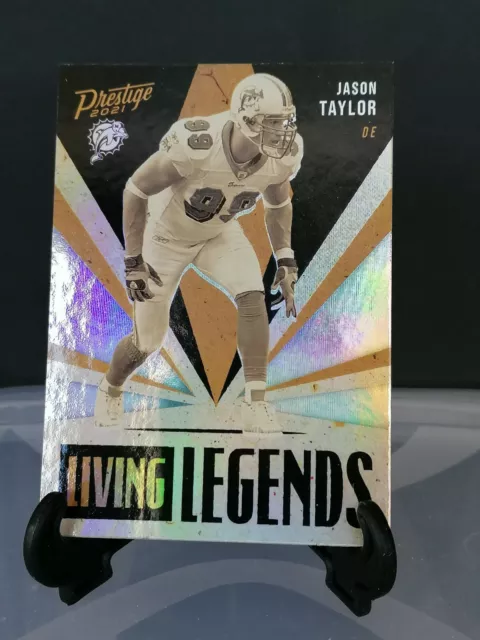 2021 Jason Taylor Prestige Living Legends Insert Card No. ll-17 Miami Dolphins