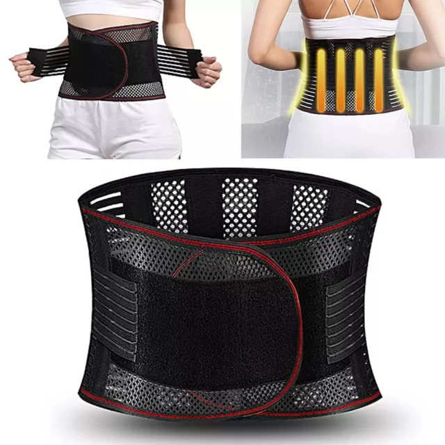 Adjustable Waist Trainer Lumbar Support Belt Men Women Lower Back Brace Spine UK