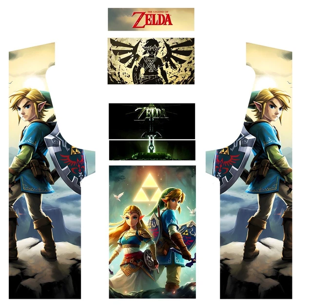 Autocollant en vinyle Legend of ZELDA pour borne d'arcade