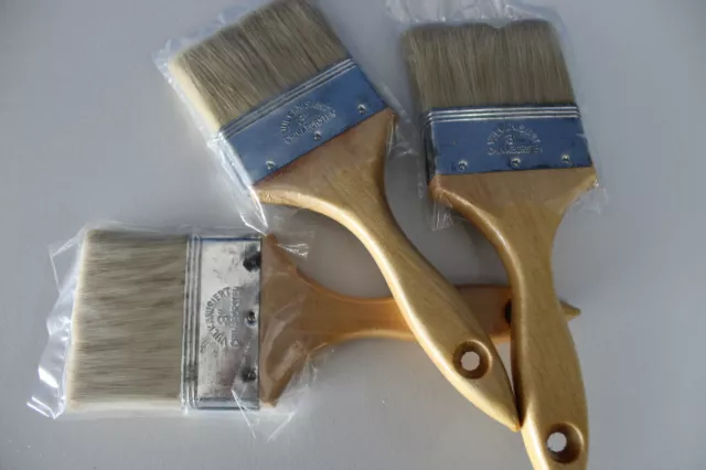 3er Pinsel Set  Profi-Maler-Lackierpinsel 3 Zoll helle Chinaborste