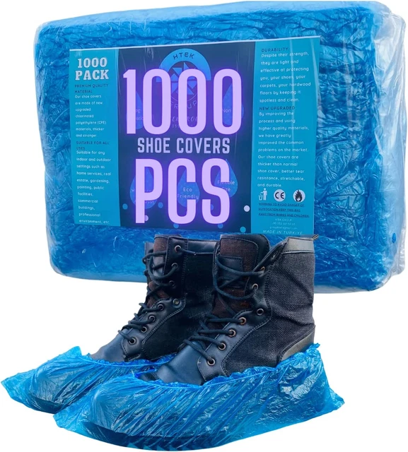Shoe Covers Disposable Non Slip -1000 Pack(500 Pairs) 15.7'' Hygienic Shoe & Boo