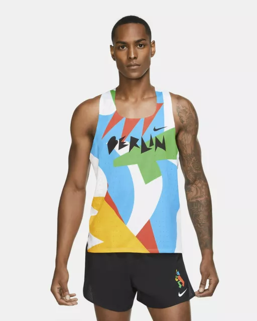 NIKE MEN S AEROSWIFT Berlin 2020 Running Team Kipchoge Vest Singlet MEDIUM EUR 114 15 PicClick FR