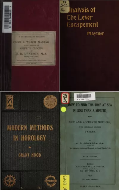 220 Old Rare Books on Horology Pocket Watch Clock Repair Making & History DVD