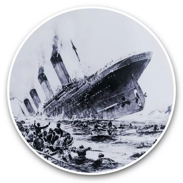 2 x Vinyl Stickers 10cm - Sinking Titanic Ocean Liner Ship 1912  #46299