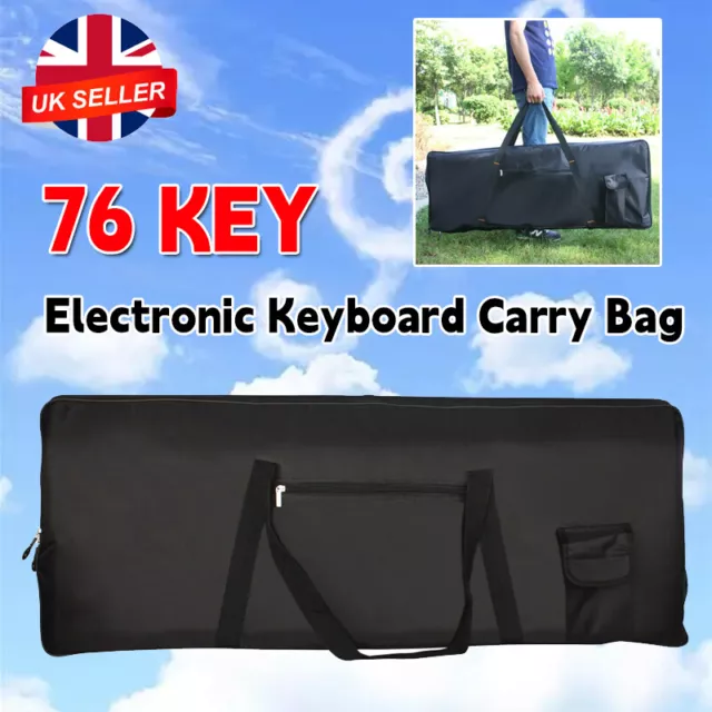Portable Keyboard Gig Bag 76 Key Carry Case with Straps For Casio Yamaha Korg UK