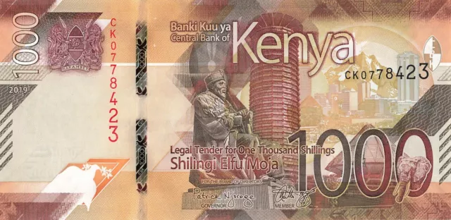 Kenya 1000 Shillings 2019 UNC