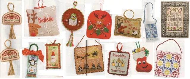 Christmas Ornaments  Cross Stitch Pattern Only       Yd   Sep