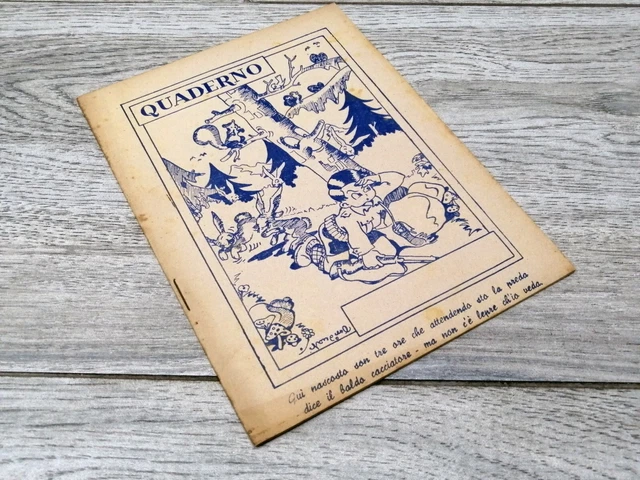 Quaderno Scolastico Caccia Colonialismo Vintage Anni 20-30 Epoca Fascismo A5