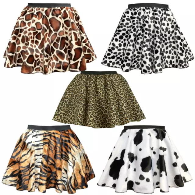 Ladies Animal Skirt Costume CIRCLE OF LIFE Lion King, Giraffe, Tiger, Leopard