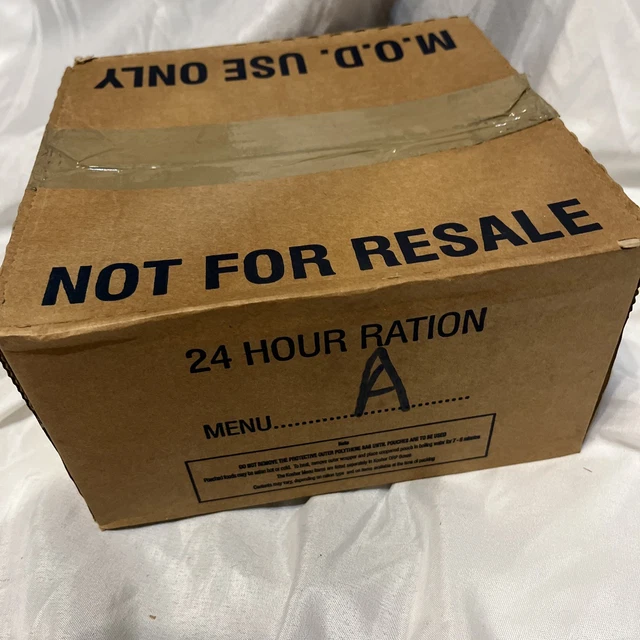 VINTAGE COLLECTABLE BRITISH Military 24hr Ration pack Menu A. Dated ...
