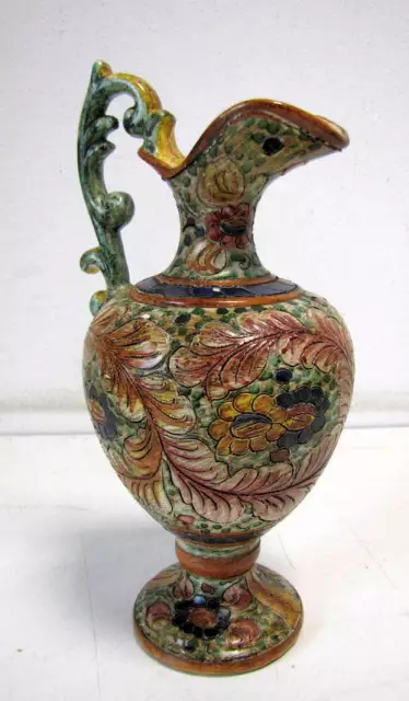 Vaso/Brocca/Caraffa In Ceramica Dipinta A Mano R.s.m     Anni 50/60