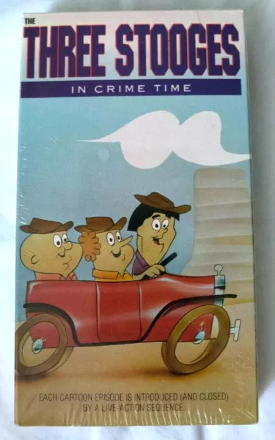 The Three Stooges In Crime Time Very Rare VHS Cartoon Animated 80s
