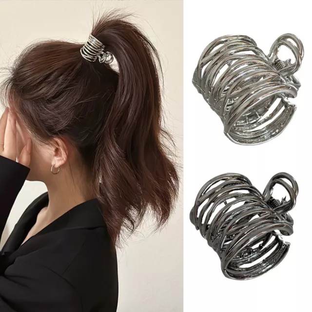 Irregular Metal Mini Hair Claw High Ponytail Clip Fixed Hairpin Alloy Grab Clip.