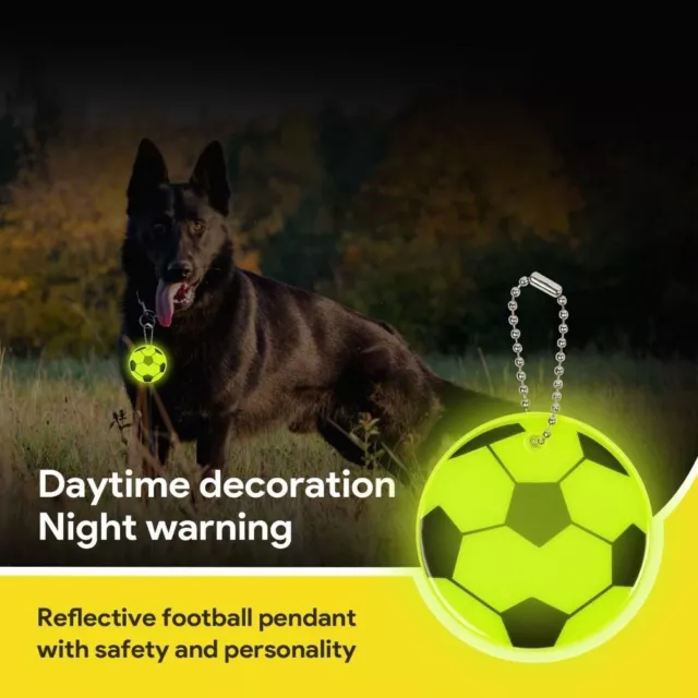 10 pcs PVC Night Reflective Keychain Reflective Soccer Ball Keyring  Riding