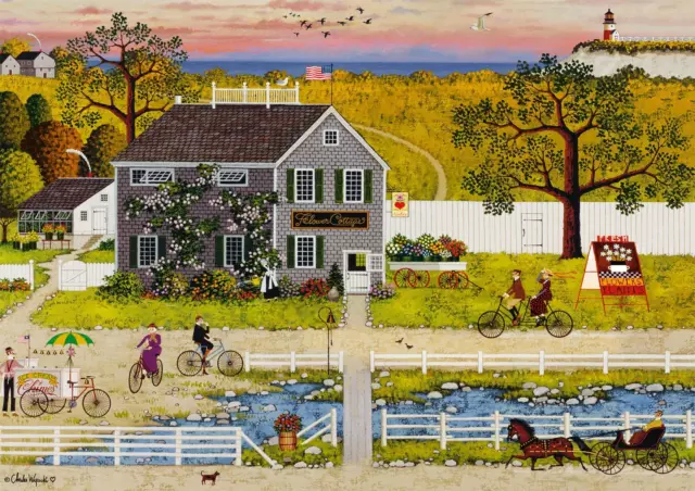 Charles Wysocki - Nantucket Flower Shop - 300 Large Piece Jigsaw Puzzle