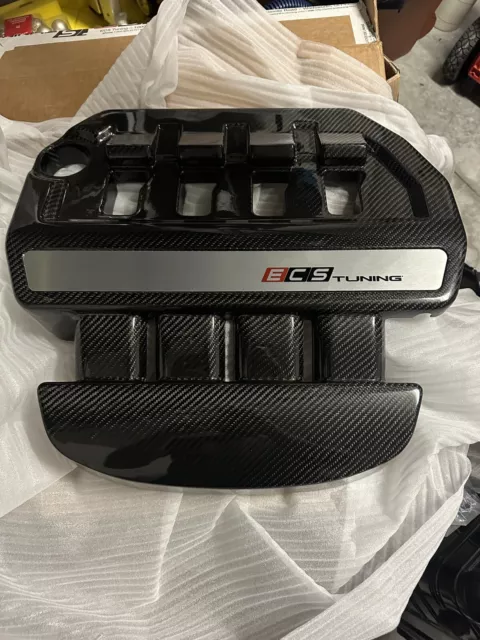 Black Carbon Fiber Engine Cover