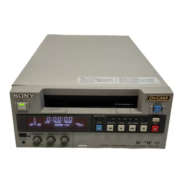 Sony DSR-20 DVCAM / DV / MiniDV VTR Reproductor/Grabador