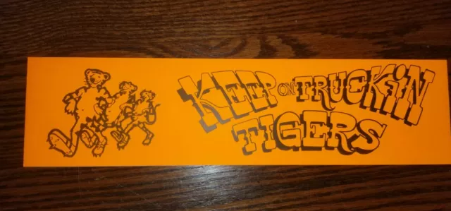 Keep on Truckin Tigers  Bumper Sticker Detroit Tigers 1970s vintage