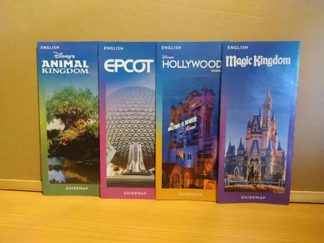 Walt Disney World 4 Park Map Set - 2023 Orlando Florida Editions