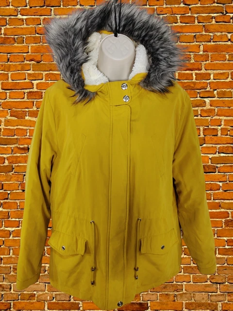 WOMENS PRIMARK SIZE Uk 12 14 Medium Mustard Light Padded Parka