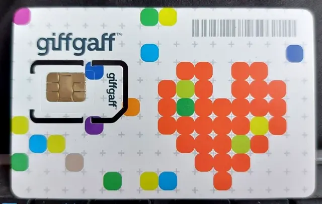 Giffgaff SIM card with £5 credit. Pay-as-you-go.