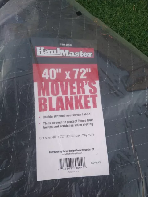 Moving Blanket Mover Blanket 40"X72" Double Sititched Poly Non-Woven Fabric