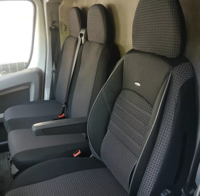 Sitzbezüge Schonbezüge Renault Master III für Fahrersitz und Doppelbank Blau